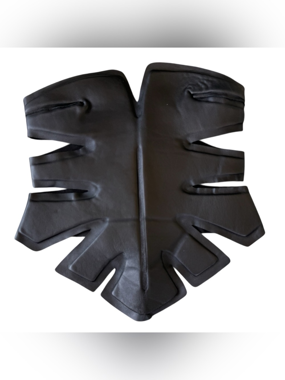 Dion Lee sculptural black leather statement piece Size 10